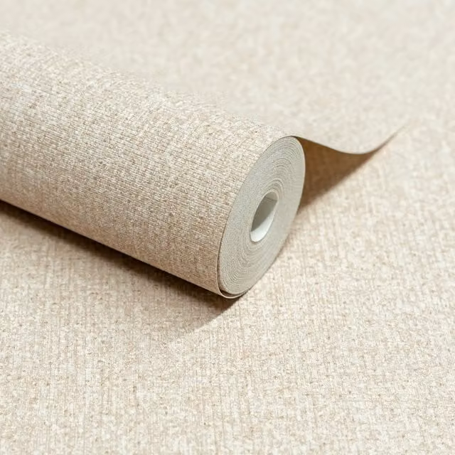 Grandeco Boutique Monroy Semi Plain Embossed Wallpaper in Beige
