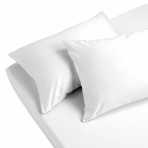Christy 400TC Luxury Cotton Sateen Double Fitted Sheet in White, W/D/H: 140 x 190 cm – 2