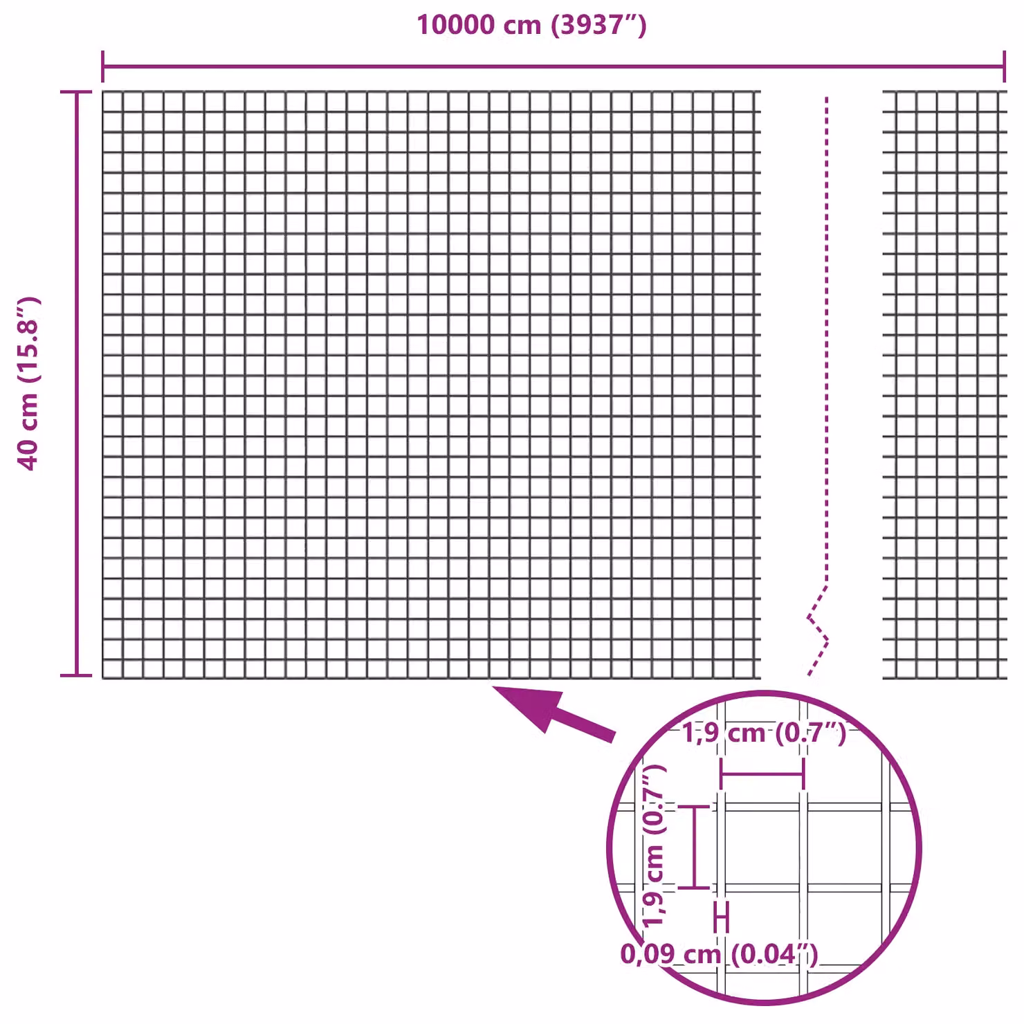 Berkfield Home Grey PVC Coated Steel Single-Bar Welded Wire Fence – 6