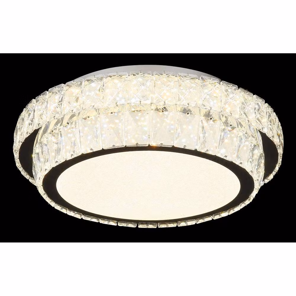 Netlighting Klara LED Ceiling Light in Chrome and Silver with Remote Control, Dimmable, Diameter: 40 cm – 2