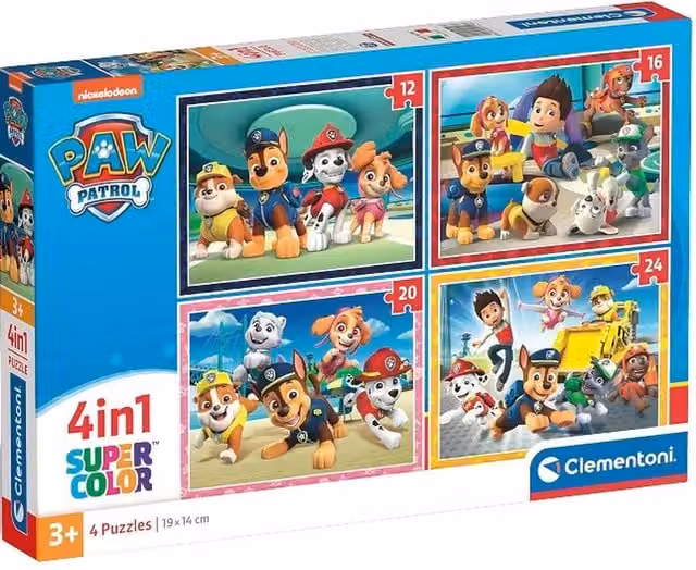 Clementoni Paw Patrol 4 In 1 Multicolour Character Puzzle Set