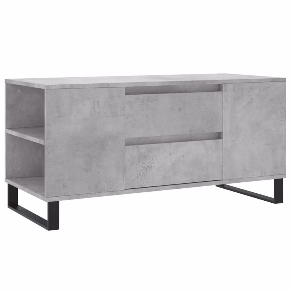 Berkfield Home Modern Rectangular Coffee Table in Grey, W/D/H: 102 x 44.5 x 50 cm – 2