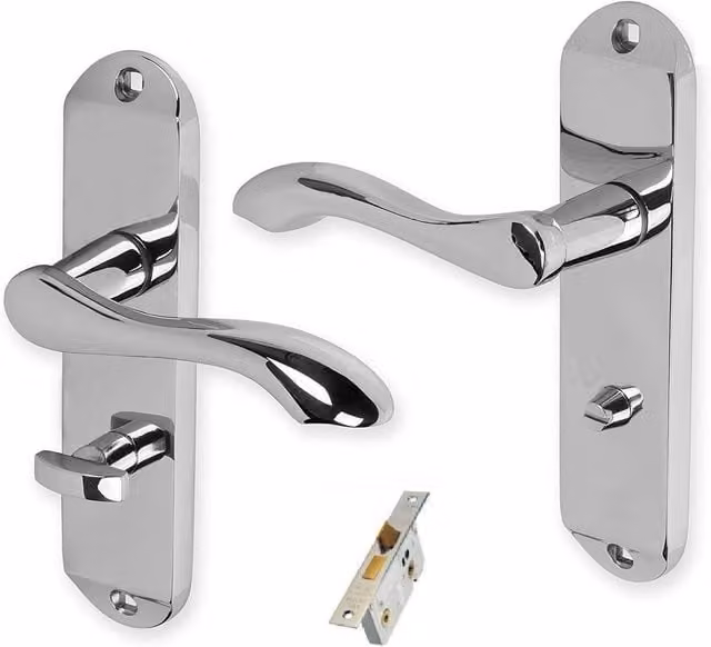Golden Grace Chrome Door Handle Set