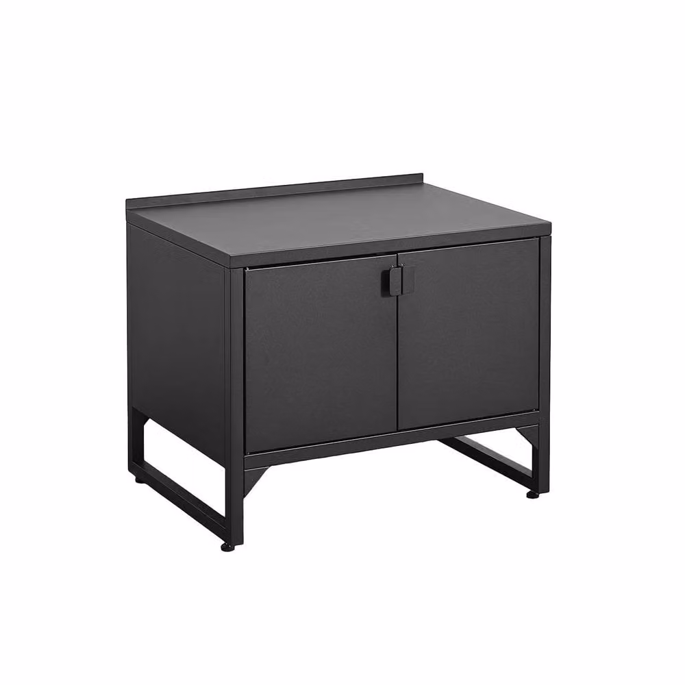 sweeek Black Stainless Steel Outdoor Kitchen Storage Module with 2 Doors, W: 80 cm, D: 60 cm, H: 95 cm – 2