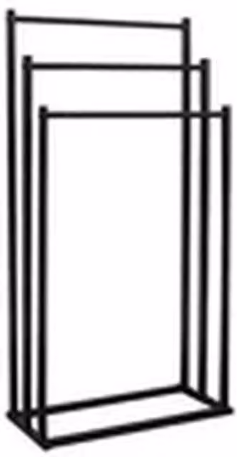 EONLION 3 Tier Freestanding Metal Towel Rack Bathroom Storage Drying Stand, Black – 1