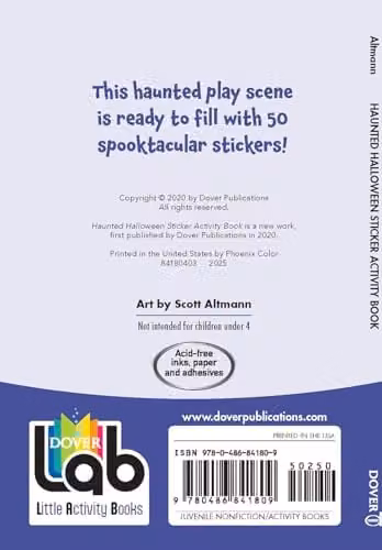 Dover Haunted Halloween Sticker Activity Book in Multicolour – 2