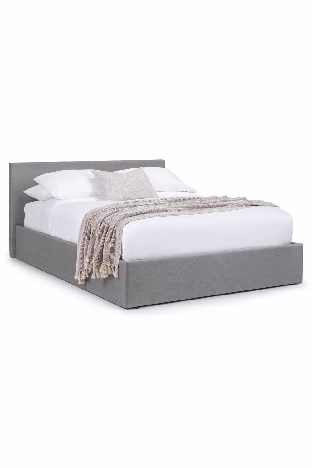 Julian Bowen Rialto Grey Upholstered Ottoman Storage Bed Frame with Lift Up Base – 3