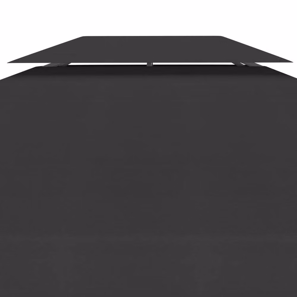 Berkfield Home 2-Tier Gazebo Top Cover, Black Polyester, W/D: 4 x 3 m – 3