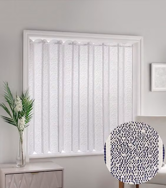 Tyrone Textiles White Plain Transparent Fabric Panel Curtain, Width: 122 cm, Height: 183 cm