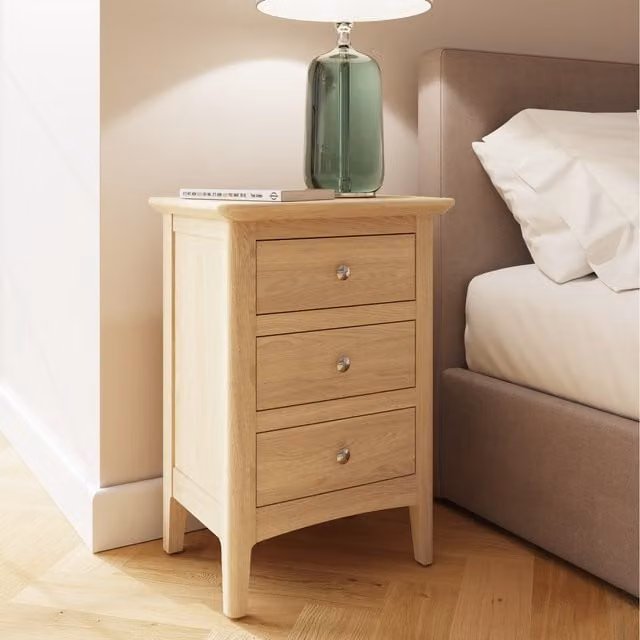 FWStyle Modern 3 Drawer Chest of Drawers in Natural Ash