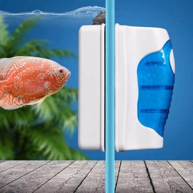 SPETLEK Magnetic Aquarium Fish Tank Cleaner in White