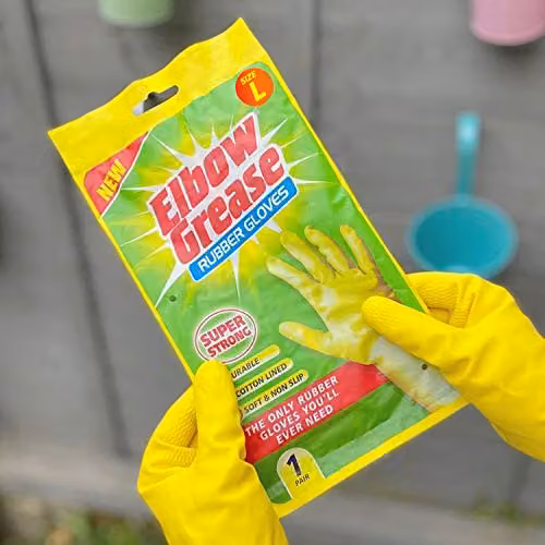 Elbow Grease Super Strong Rubber Gloves in Yellow, Large – 2