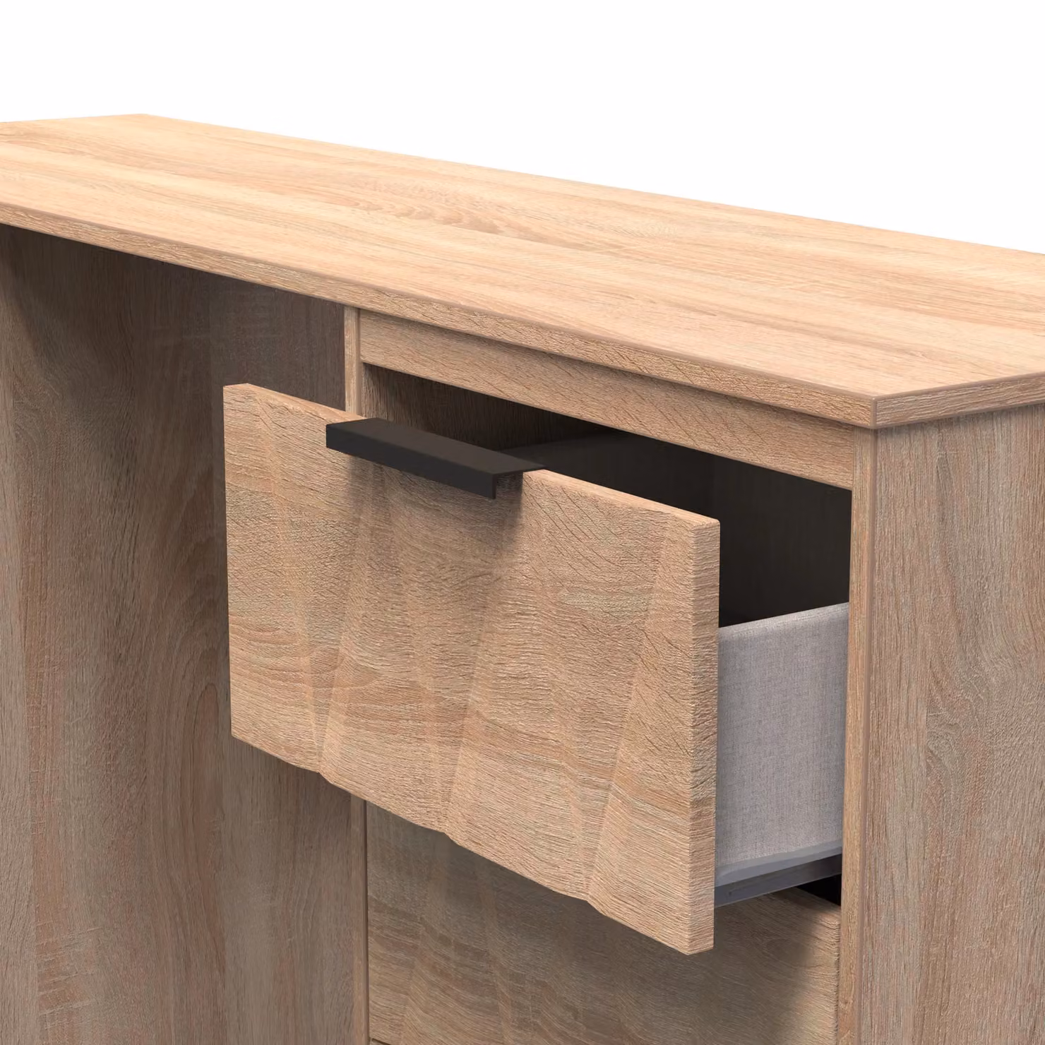 Ready Assembled 2 U Washington 6 Drawer Kneehole Desk in Light Oak – 3
