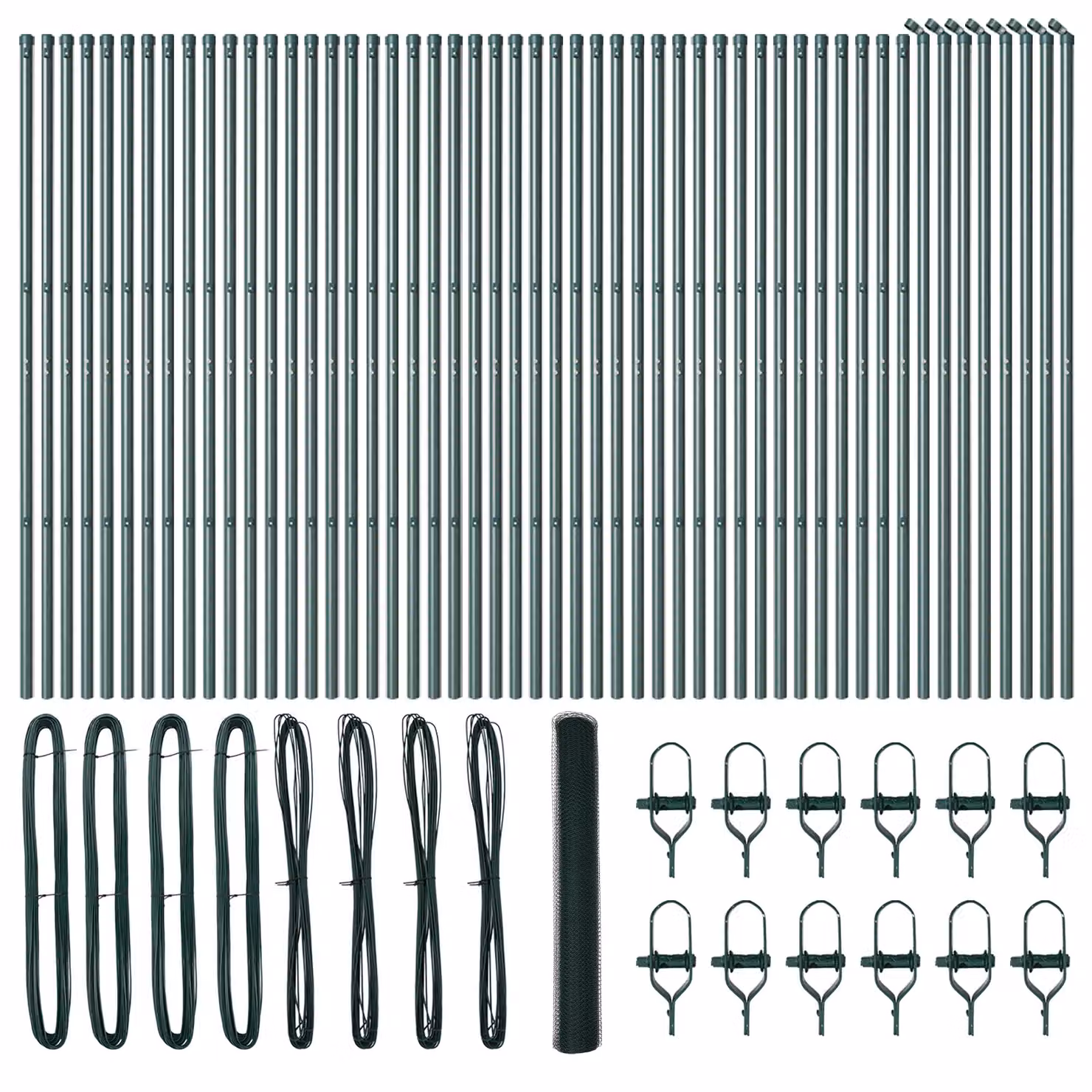 Berkfield Home Green Galvanised Steel Hexagon Fence, H: 120 cm x W: 100 m – 2