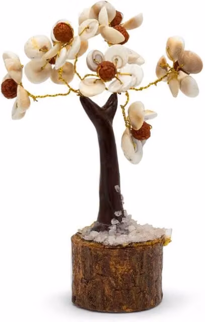 KDMD Medium White Gomati Chakra Tree with 45 Rudraksha Stones for Meditation – 1