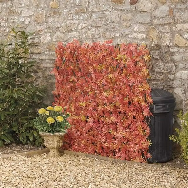 Garden Gear Artificial Red Acer Hedge Trellis Expandable Privacy Screening Panel