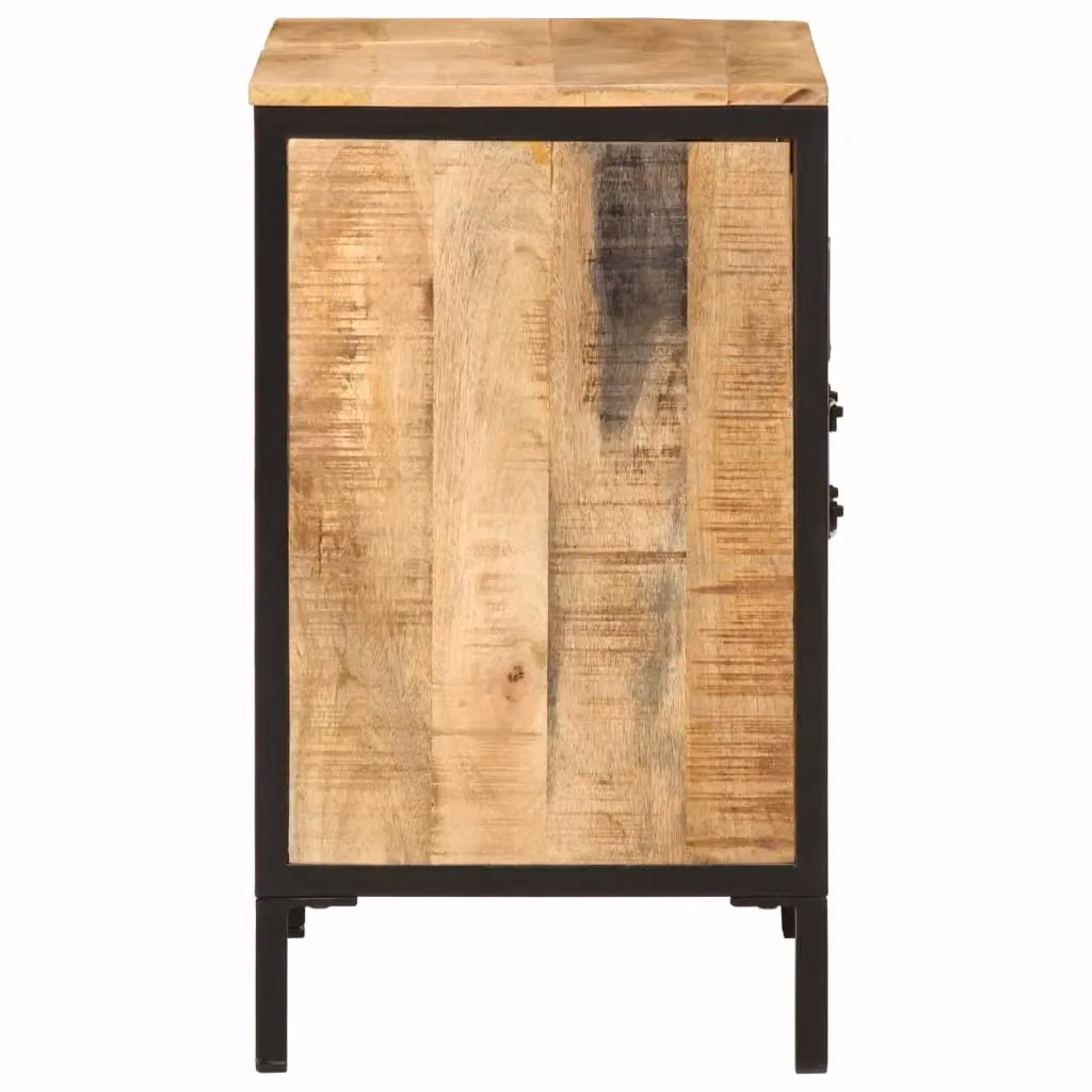 Berkfield Home Industrial Bathroom Sink Cabinet in Brown Mango Wood and Iron, W/D/H: 55 x 35 x 60 cm – 4