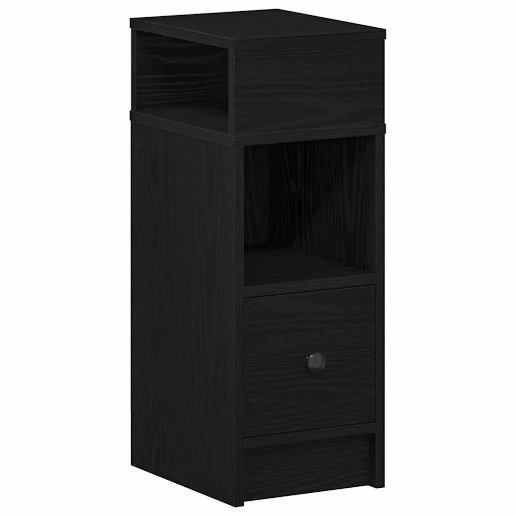 Berkfield Home Black Bedside Cabinet with Drawer, W/D/H: 25 x 31 x 66 cm – 2