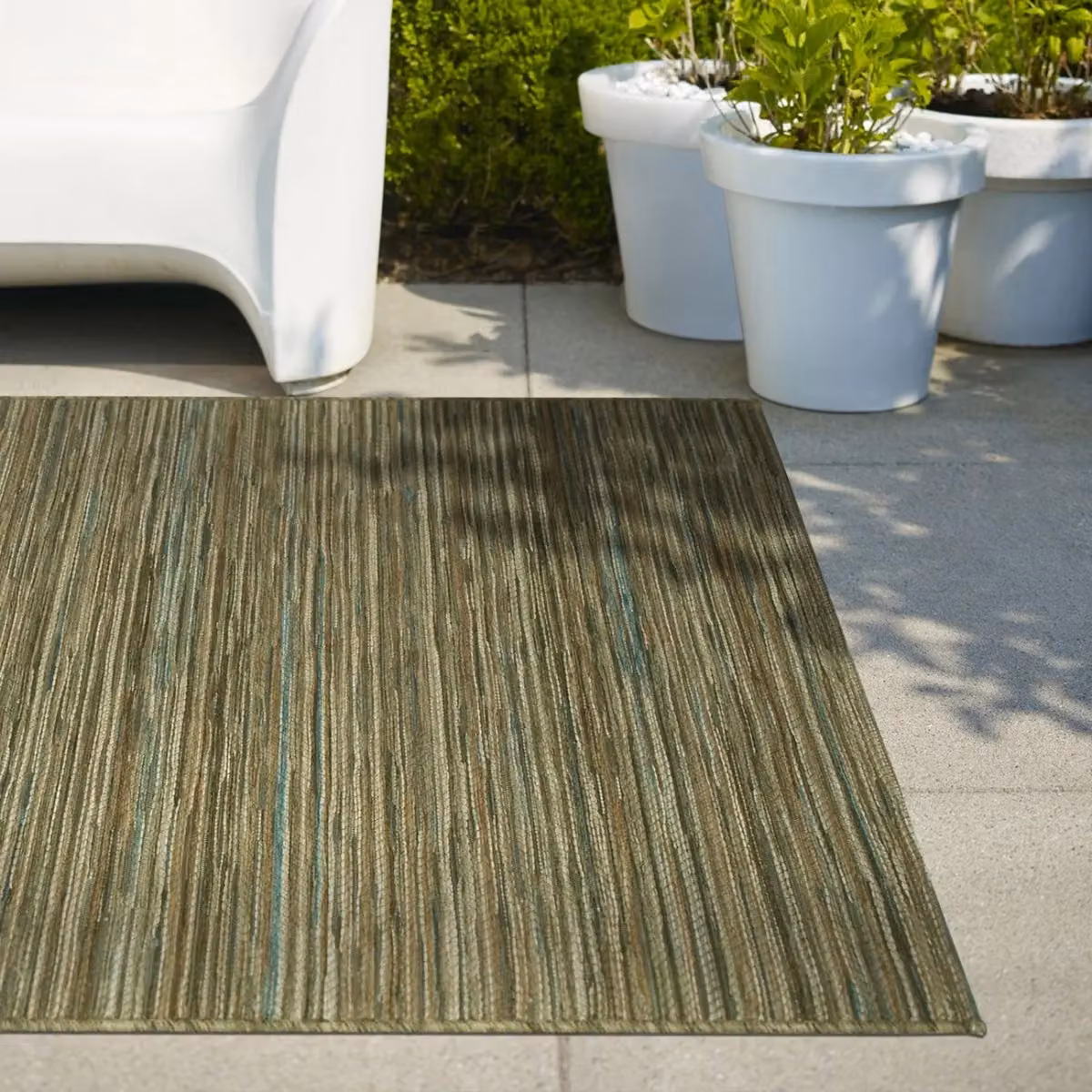 The Rug Shop UK Green Modern Striped Outdoor Area Rug, W: 200 cm, L: 290 cm – 2