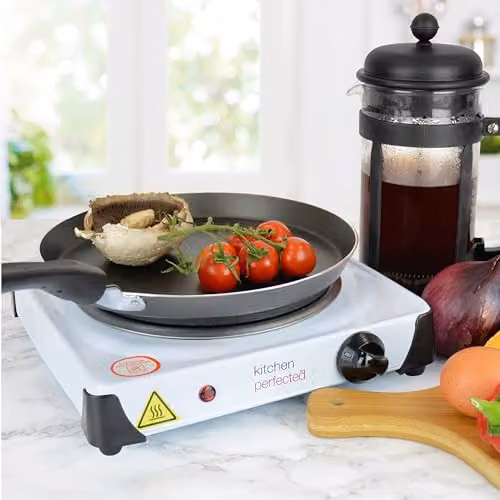 Lloydtron 1500W Single Cast Iron Radiant Hotplate with Overheat Protection and Auto Shut-off, White – 3