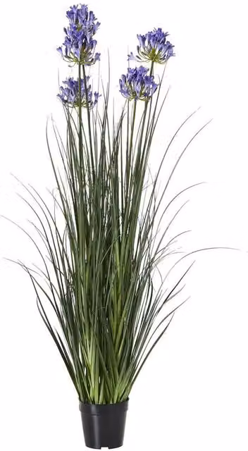 Wyld Haus Blue Artificial Agapanthus Faux Flower, Height: 120 cm – 1