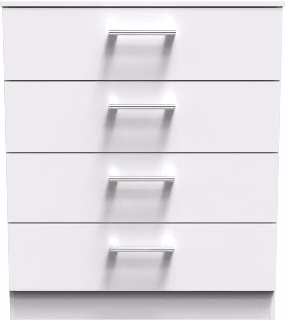 Ready Assembled 2 U Cornwall 4 Drawer Chest in White