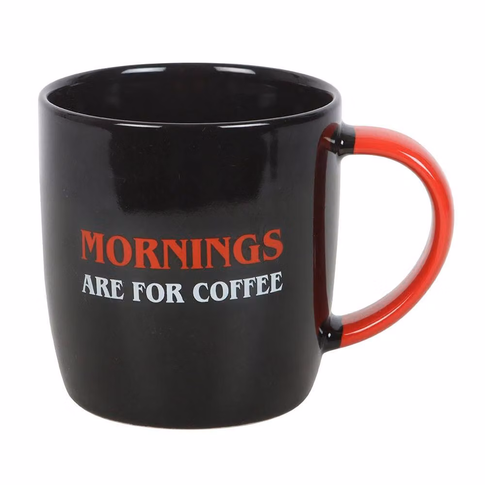 Something Different Mornings Are For Coffee Mug in Black Ceramic – 2