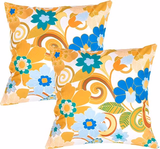 Gardenista Faro Floral Printed Outdoor Scatter Cushion, Multicolour, Set of 2
