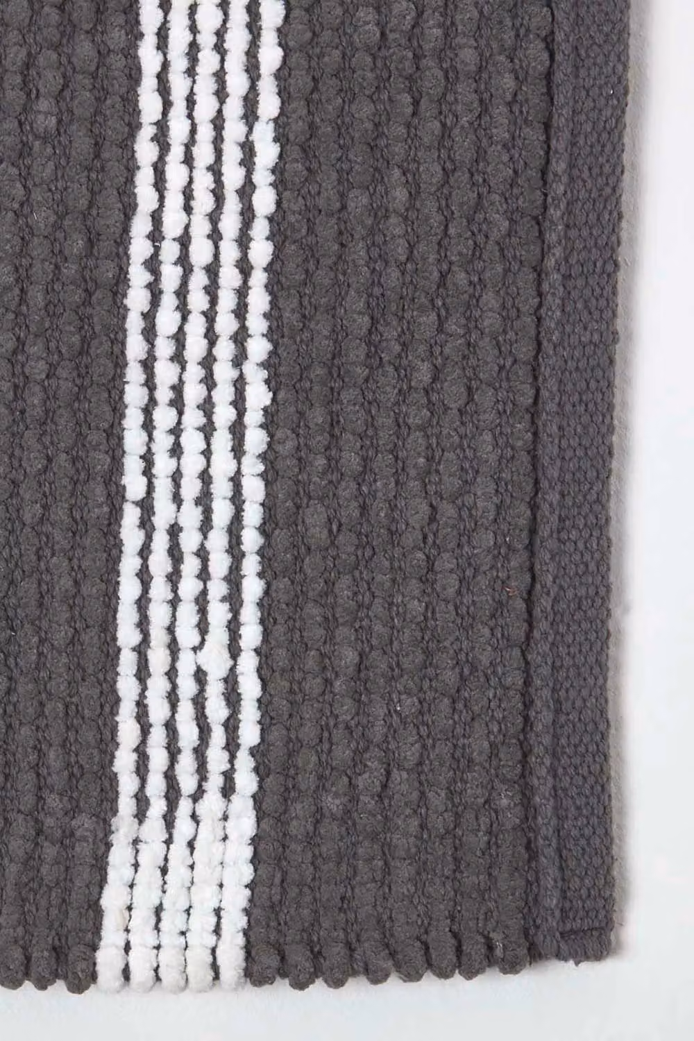Homescapes Striped Cotton Bath Mat, White and Grey, W/D/H: 50 x 80 cm – 4