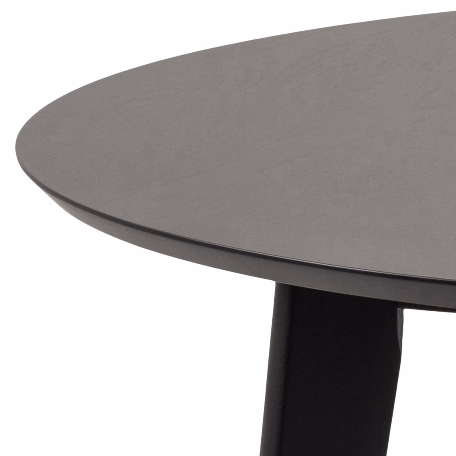 Furniture To Go Roxby Round Lacquered Oak Dining Table in Black – 4