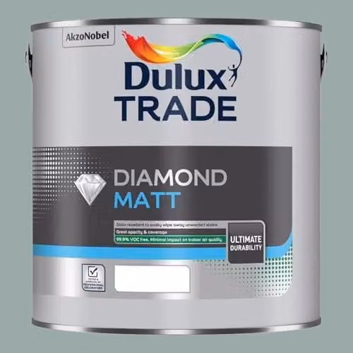 Dulux Trade Diamond Matt Paint in Fresh Foliage Green, 2.5 l