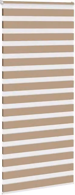 Berkfield Home Elegant Zebra Blind in Sand and Brown, W: 95 cm, H: 230 cm