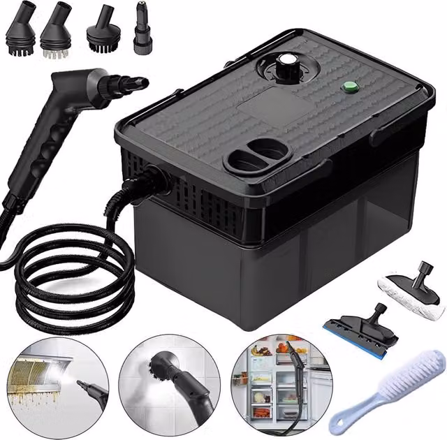 SPETLEK Handheld Steam Cleaner, Portable High Temperature Spray in Black