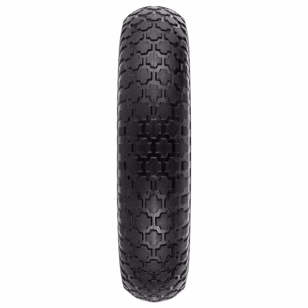 SPETLEK 4-Piece Set of 16-Inch Black Puncture Proof Solid Rubber Trolley Tyres 4.80/4.00-8 – 6