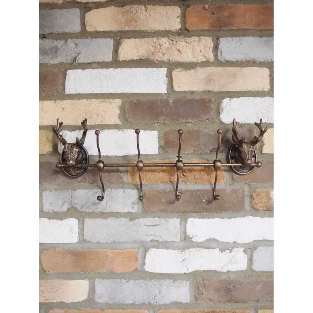 Gifts Direct 2 U Rustic Bronze Metal Stag Head Coat Storage Hook – 3
