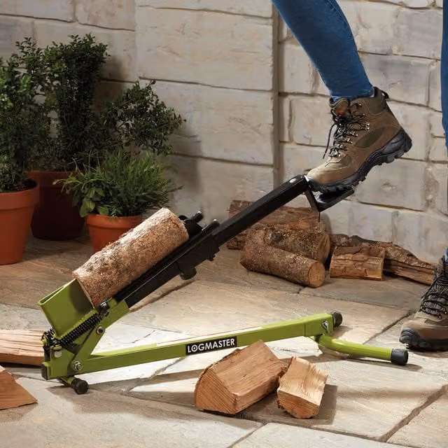 Garden Gear Manual Foot Operated Log Splitter - Green