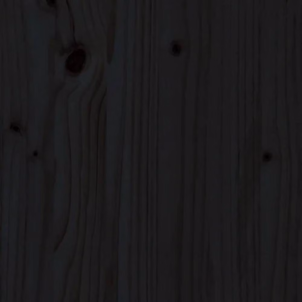 Berkfield Home Beautiful Bed Headboard in Black Solid Pine Wood, W: 205.5 cm, D: 4 cm, H: 100 cm – 3