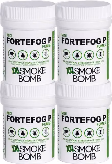 Xterminate XXL Smoke Bomb Fogger for Bed Bugs, White, 40g (Pack of 4)