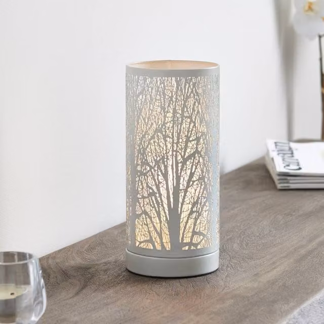 Pagazzi Mason Grey Touch Table Lamp with Dimmable E14 Bulb