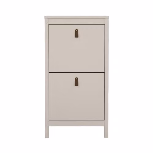 Calicosy Barcelona Shoe Rack with 2 Tilting Doors, H: 102.9 cm, W: 53.8 cm, D: 53.8 cm
