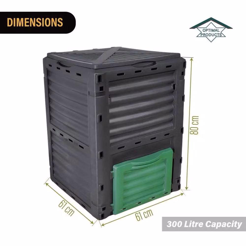 SPETLEK Black BPA Free Plastic Composter Bin with Flip Lid – 2