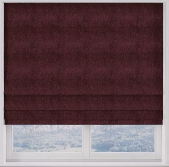 Terrys Elvira Made to Measure Blackout Roman Blind in Red Chianti