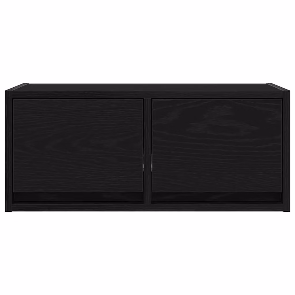 Berkfield Home Set of 2 Modern Black Oak TV Cabinets, W/D/H: 60 x 31 x 25.5 cm – 3