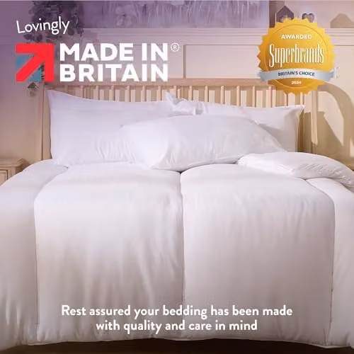 Slumberdown Feels Like Down Double Duvet, 13.5 Tog, White, W/H: 200 x 200 cm – 5