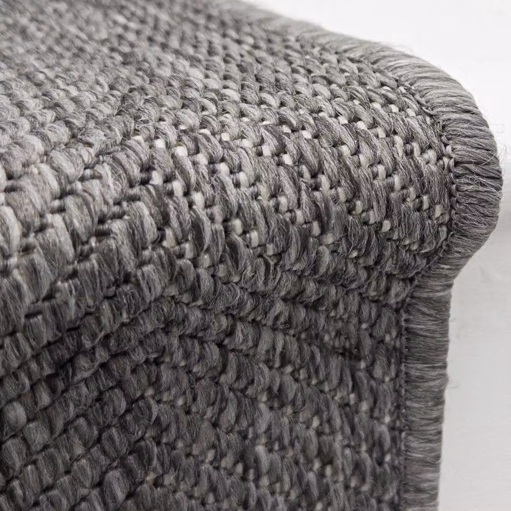 runrug Stripes Reversible and Durable Stair Runner Carpet in Grey, W: 60 cm, L: 690 cm – 3