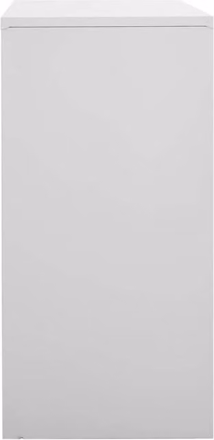 Berkfield Home Metal Locker Cabinet in Matt Grey, W/D/H: 90 x 45 x 92.5 cm