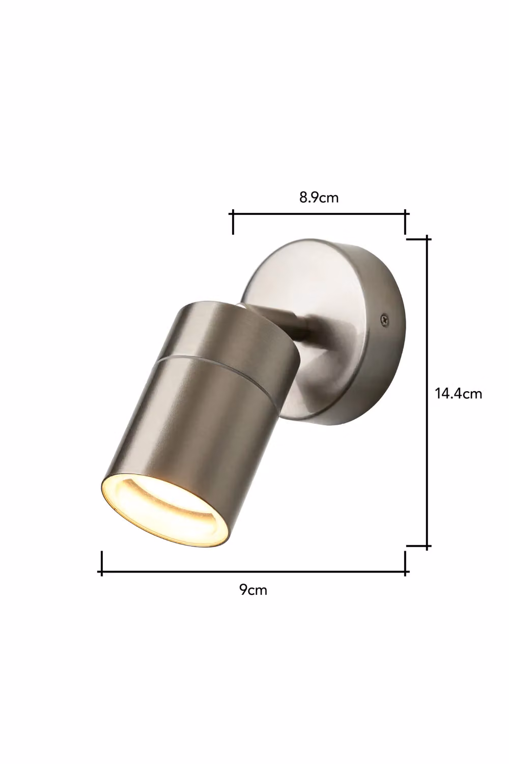 BHS Lighting Jared Adjustable Stainless Steel Outdoor Wall Light in Silver – 4