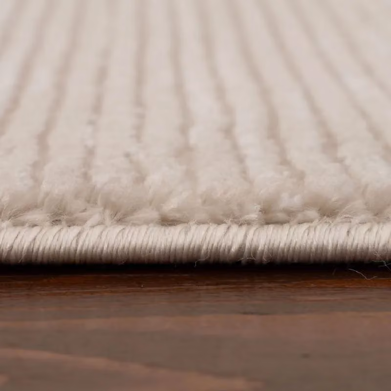 THE RUGS Carmel Modern Striped Area Rug and Runner in Beige, Stain Resistant, W: 80 cm, L: 150 cm – 3
