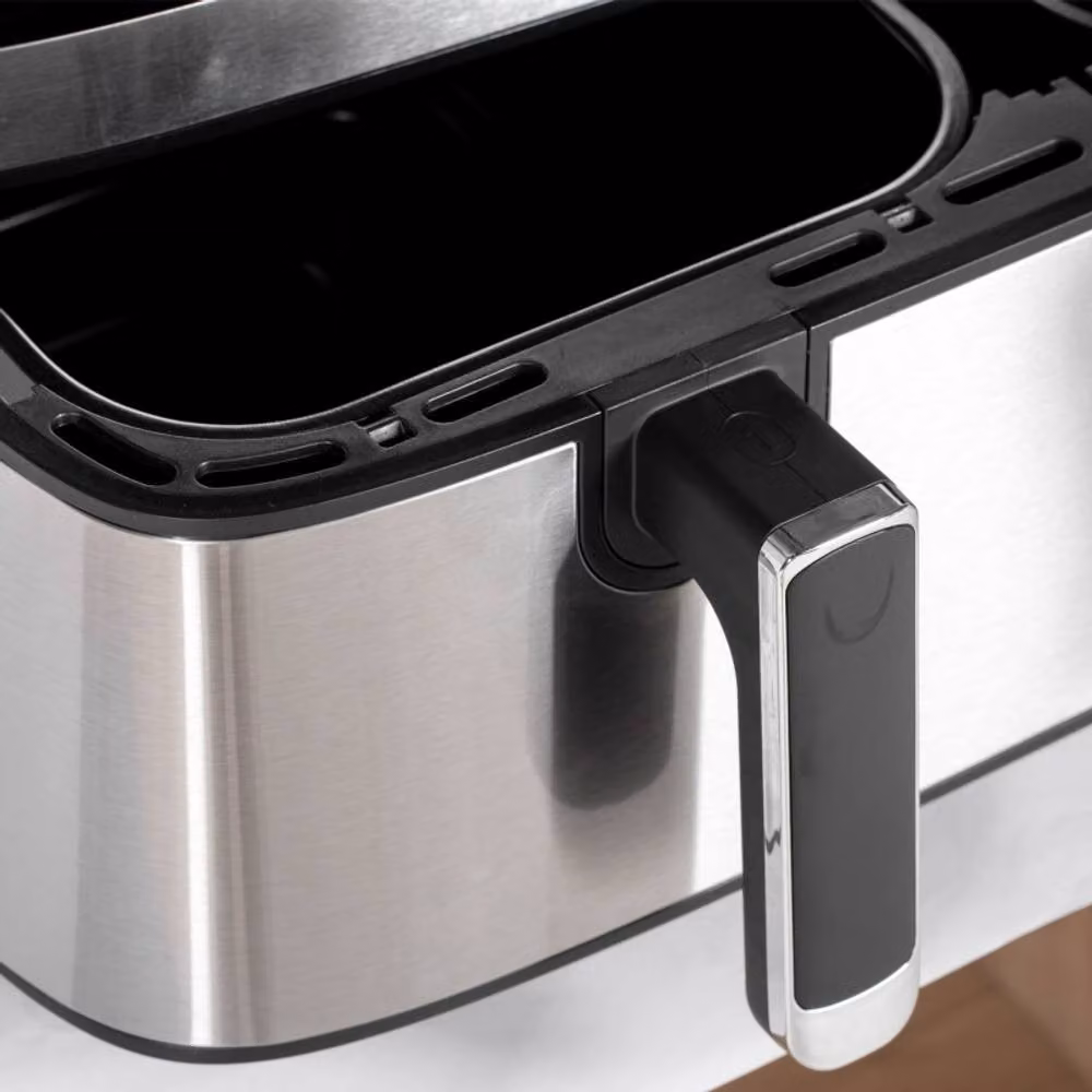 Rolipo 8.5L Dual Basket Air Fryer in Black Stainless Steel – 8