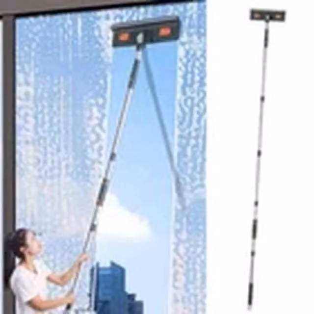 Havendro Professional Large Telescopic Window Cleaner with Microfibre Squeegee in Green – 1